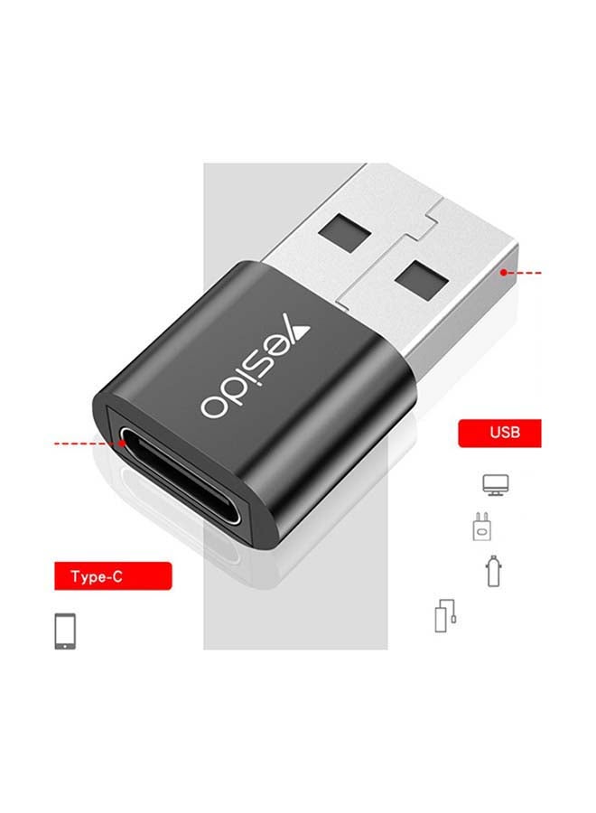 Yesido GS09 Type-C To USB Adapter black  - Image 4
