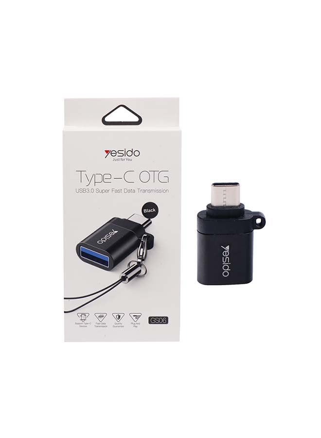 Yesido Type-C USB 3.0 Fast OTG Adapter Black  - Image 2