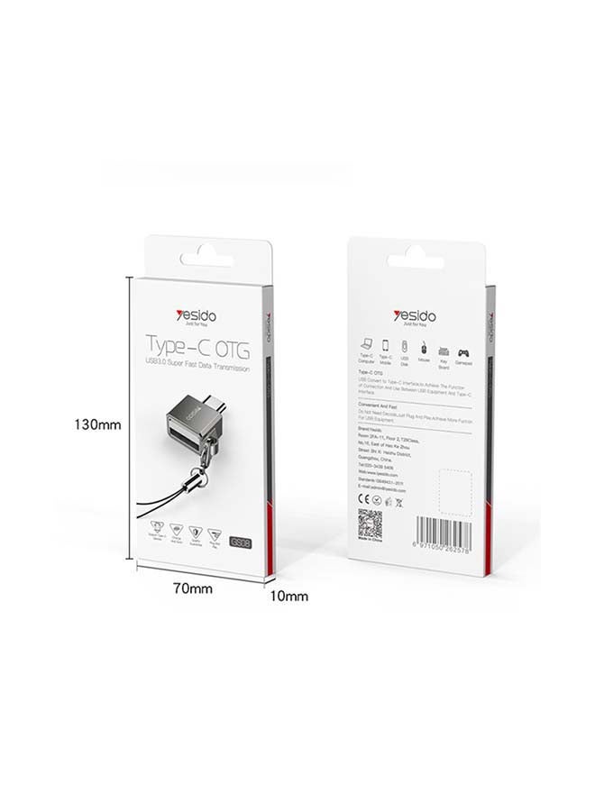 Yesido Type-C USB 3.0 Fast OTG Adapter black - Image 3