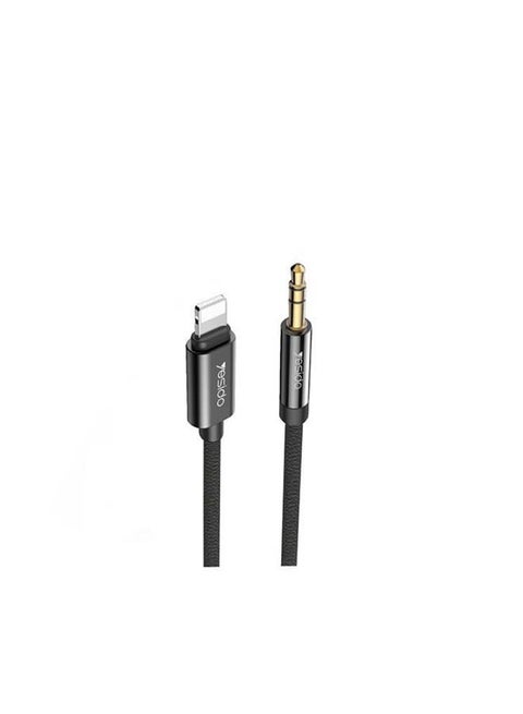 Lightning To Aux 3.5mm Audio Cable black