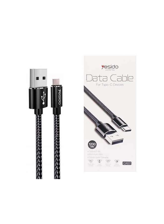 Yesido Type-C Cable black - Image 1
