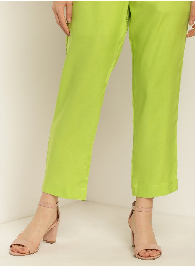 Aila Women's Fashion Bottom Pants Lime  - Image 5