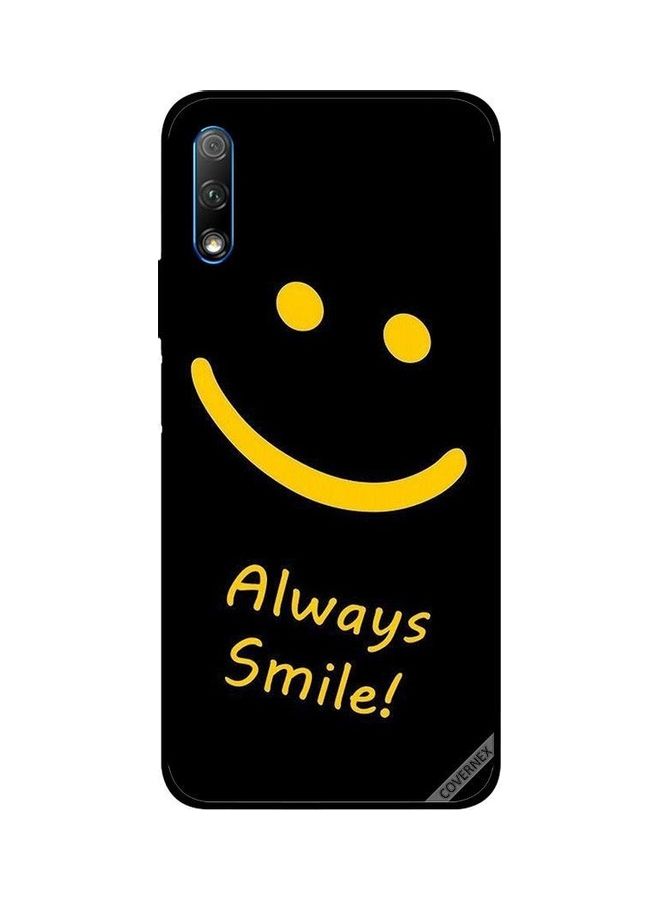 Covernex Always Smile Printed Protective Case Cover For Honor 9X Black/Yellow