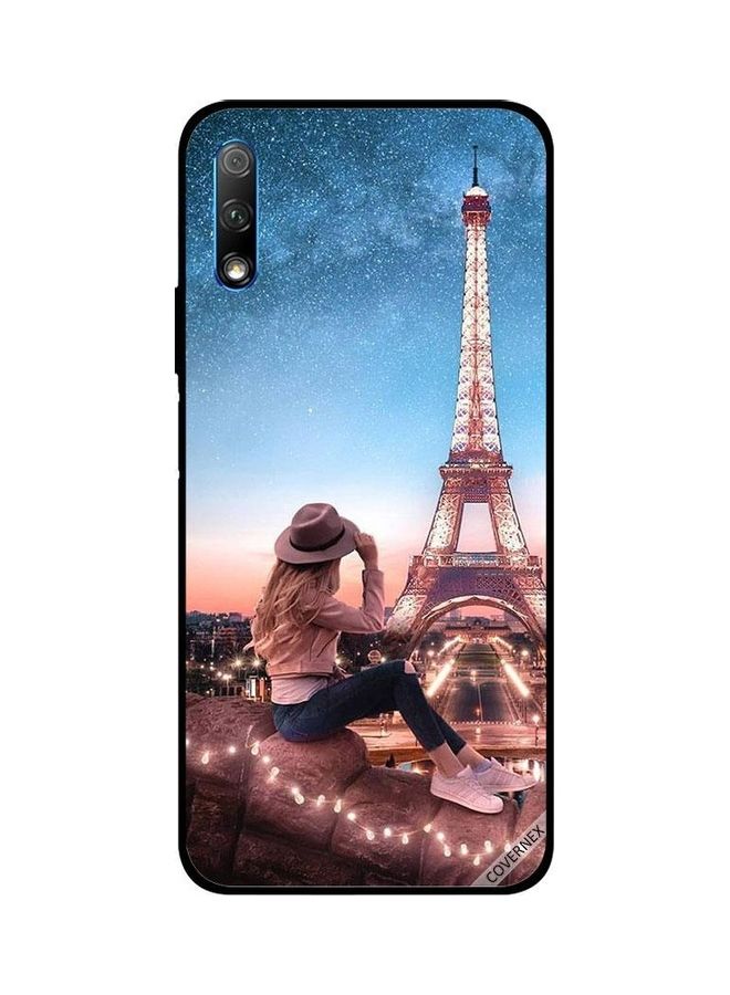 Covernex Hat Girl And Eiffel Tower Design Protective Case Cover For Honor 9X Multicolour