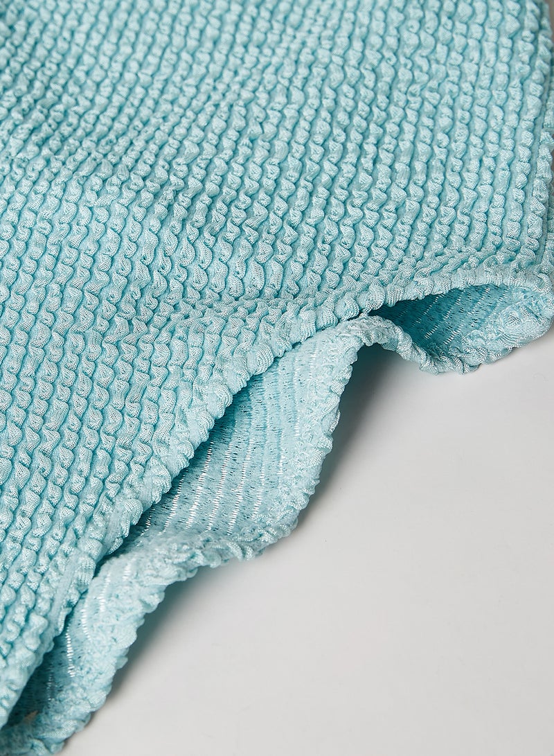 MANGO Kids Textured Swimsuit Light Pasatel Blue - Image 3