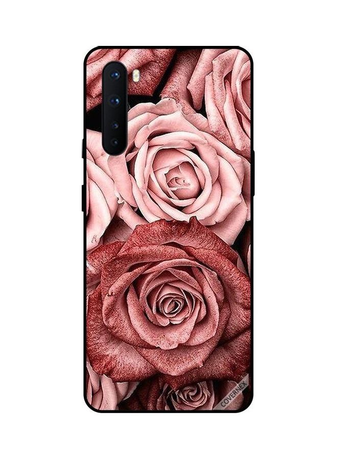 Covernex Peach Flowers Design Protective Case Cover For OnePlus Nord Pink/Red