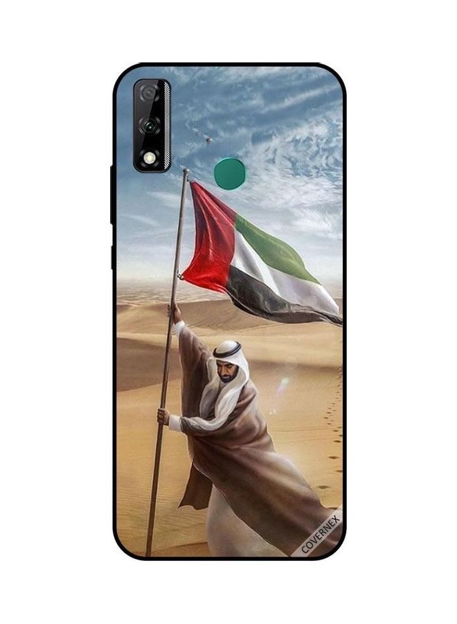 كوفرنيكس غطاء حماية واقٍ بطبعة الشيخ زايد يغرس علم الإمارات العربية المتحدة لهاتف هواوي Y8S متعدد الألوان