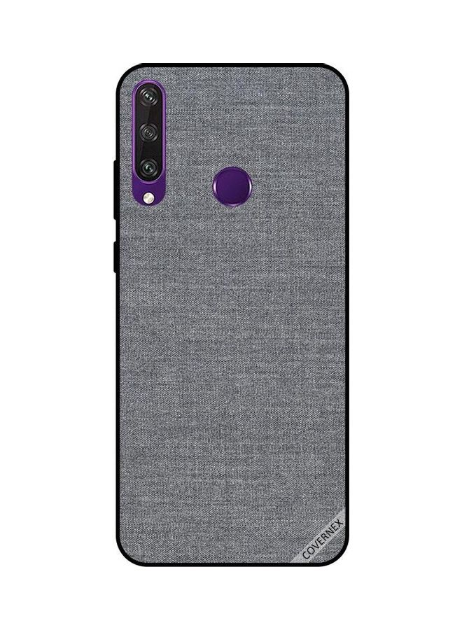 Covernex Huawei Y6P Protective Case Cover Printed Featuring Grey Cloth Pattern DESIGN_0129 - Image 1
