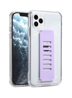 Protective Case Cover With Wristband For Apple iphone 11 Pro Max Clear/Purple - v1617779564/N45820310A_1