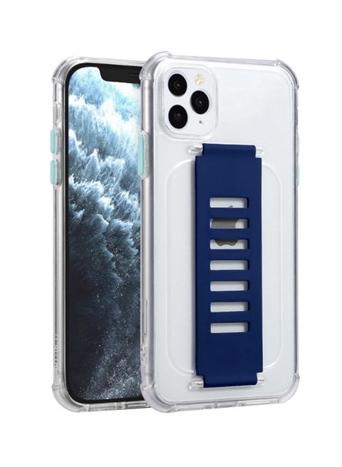 Protective Case Cover With Wristband For Apple iphone 11 Pro Clear/Blue