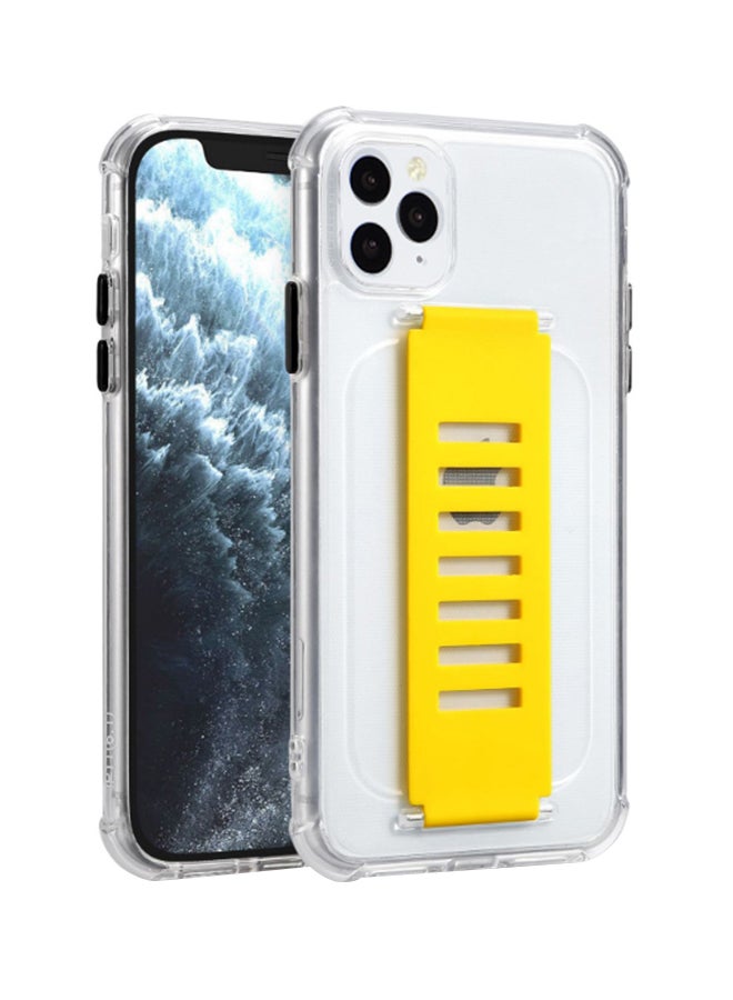 Grip2u Protective Case Cover With Wristband For Apple iphone 12 Pro Max Clear/Yellow - Image 1