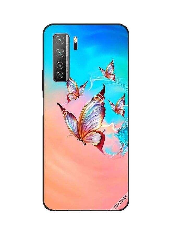 Covernex Protective Case Cover For Huawei Nova 7SE/P40 Lite 5G Butterflies Flying Over Paint Color