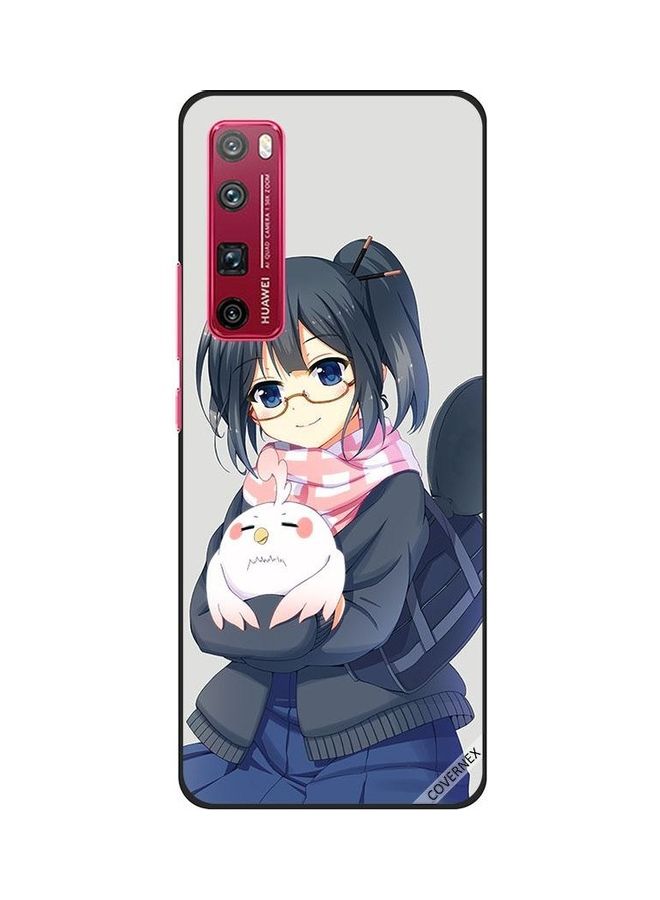 Covernex Girl Holding Pet Protective Case Cover For Huawei Nova 7 Pro Multicolour