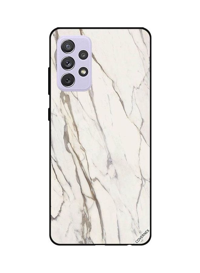 Covernex Samsung Galaxy A72 Protective Case Cover Printed Featuring White Cracked Marble Pattern DESIGN_0287 - Image 1