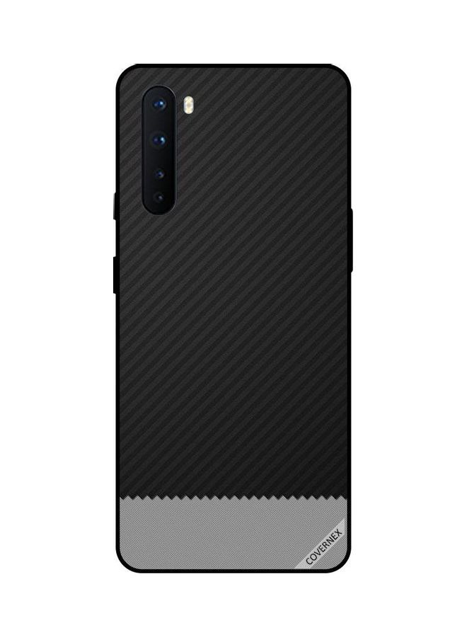 Covernex Strips Pattern Protective Case Cover For OnePlus Nord Black/Grey