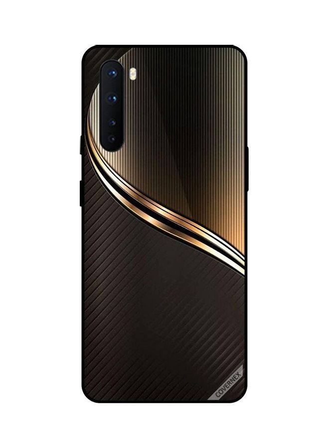 Covernex Protective Case Cover For OnePlus Nord Dark Golden Steal Pattern