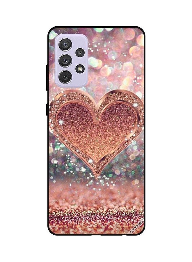 Covernex Glitter Heart Protective Case Cover For Samsung Galaxy A52 Multicolour