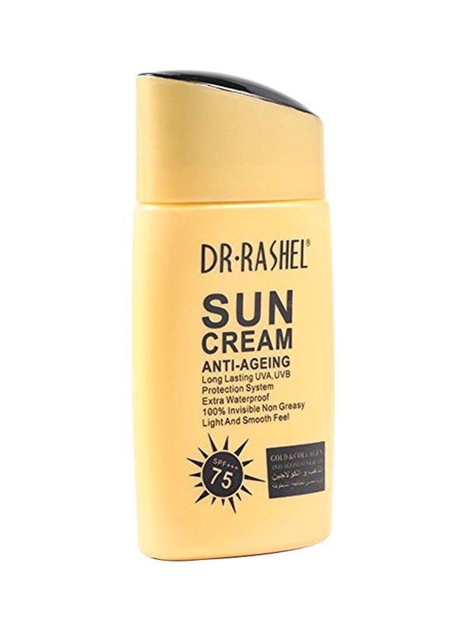 دكتور راشيل واقي شمس مقاوم لعلامات التقدم بالعمر بعامل حماية من الشمس SPF75 شفاف 80جرام  - Image 1