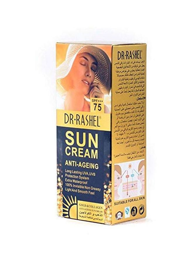 دكتور راشيل واقي شمس مقاوم لعلامات التقدم بالعمر بعامل حماية من الشمس SPF75 شفاف 80جرام  - Image 3