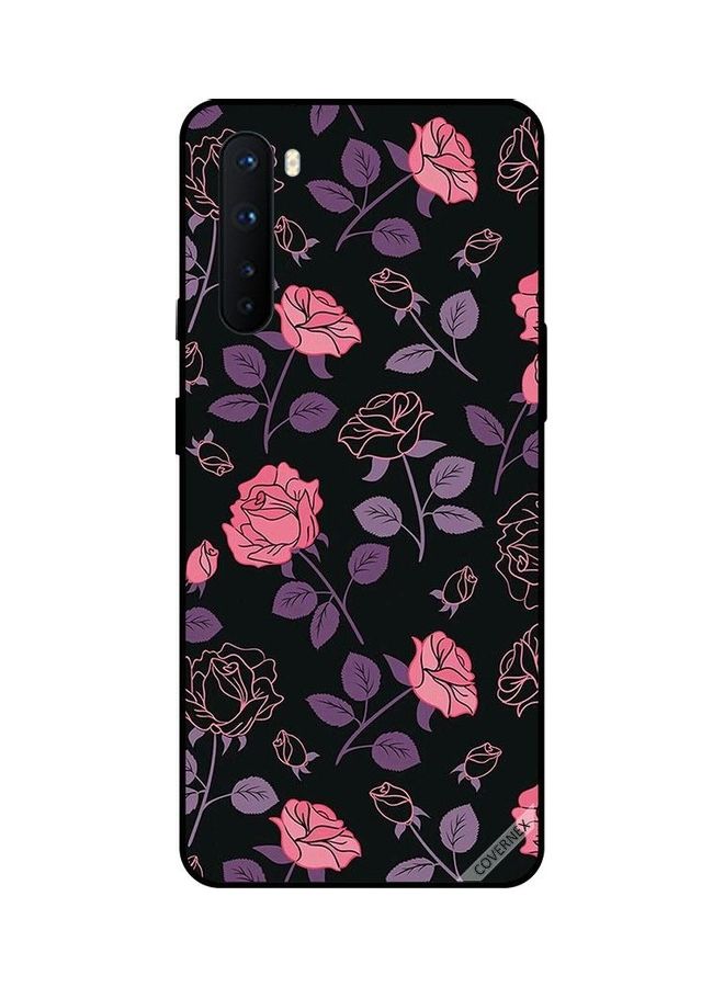 Covernex Pink And Purple Flowers Design Protective Case Cover For OnePlus Nord Multicolour