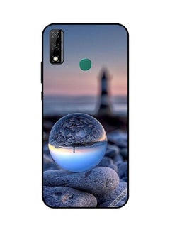 كوفرنيكس غطاء حماية بتصميم صورة مذهلة للطبيعة داخل وعاء زجاجي مستدير لهاتف هواوي Y8S متعدد الألوان 
