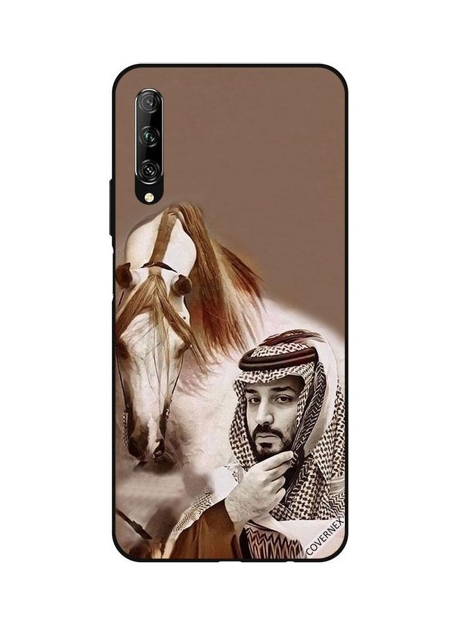 كوفرنيكس غطاء حماية بطبعة صورة الأمير محمد بن سلمان وحصان لهاتف هواوي Y9S متعدد الألوان - Image 1