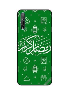 كوفرنيكس غطاء حماية واقٍ بتصميم عبارة 'رمضان كريم' بلون أخضر لهاتف هواوي Y8P/P سمارت S متعدد الألوان 