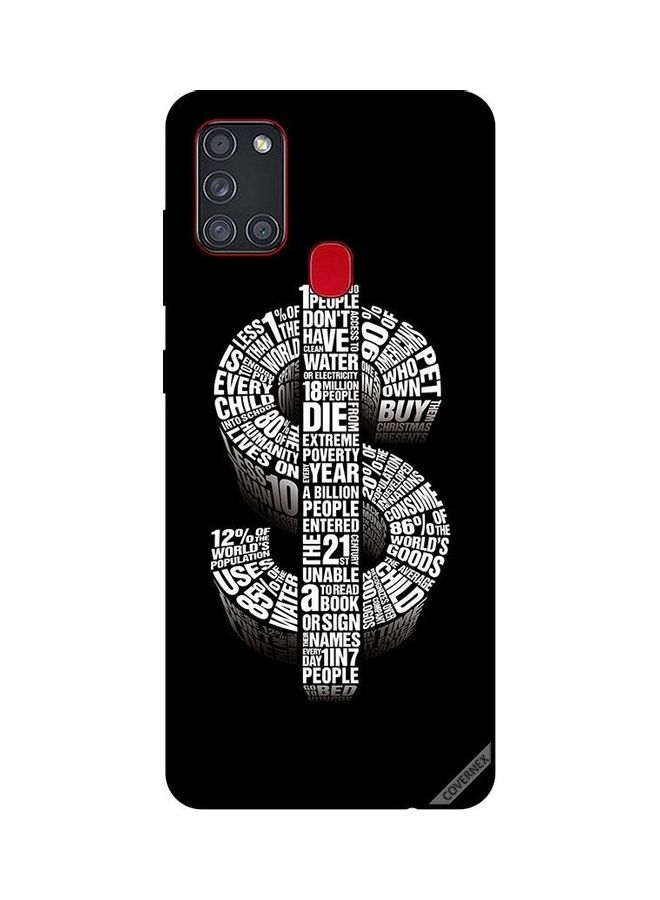 Covernex Dollar Protective Case Cover For Samsung Galaxy A21S Black/White