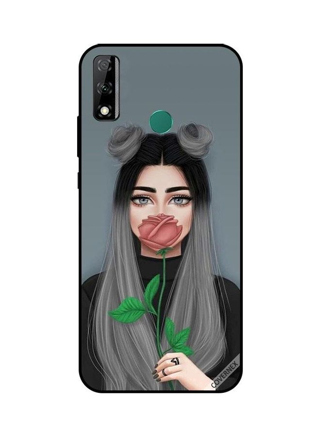 Covernex Cute Girl With Rose Protective Case Cover For Huawei Y8S Multicolour
