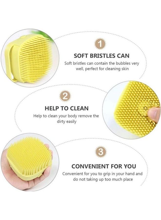 3-Piece Massage Bath Brush Multicolour 5.7cm - Image 5