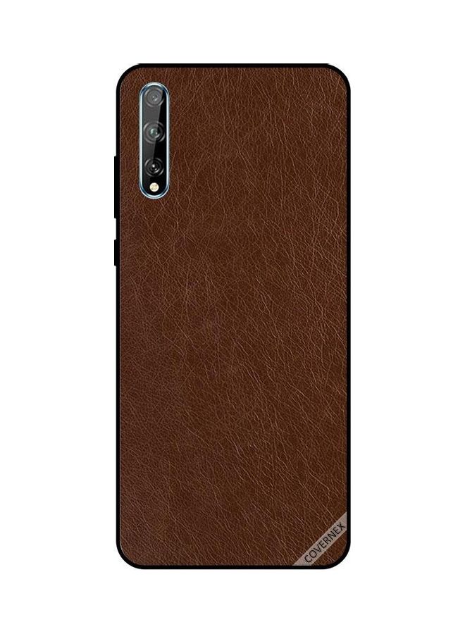 كوفرنيكس غطاء حماية واقِِ بتصميم جلد لهاتف هواوي P/Y8P سمارت S بني