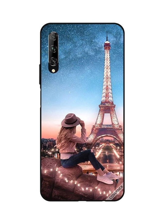 Covernex Hat Girl And Eiffel Tower Protective Case Cover For Huawei Y9S Multicolour