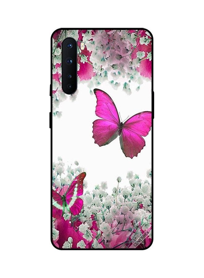 Covernex Butterfly And Flowers Protective Case Cover For OnePlus Nord Pink/White