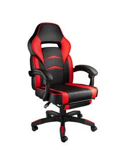 Blitzed Gaming Chair Racing Style With Retractable Footrest Red/Black 135x44x53cm  - Image 1