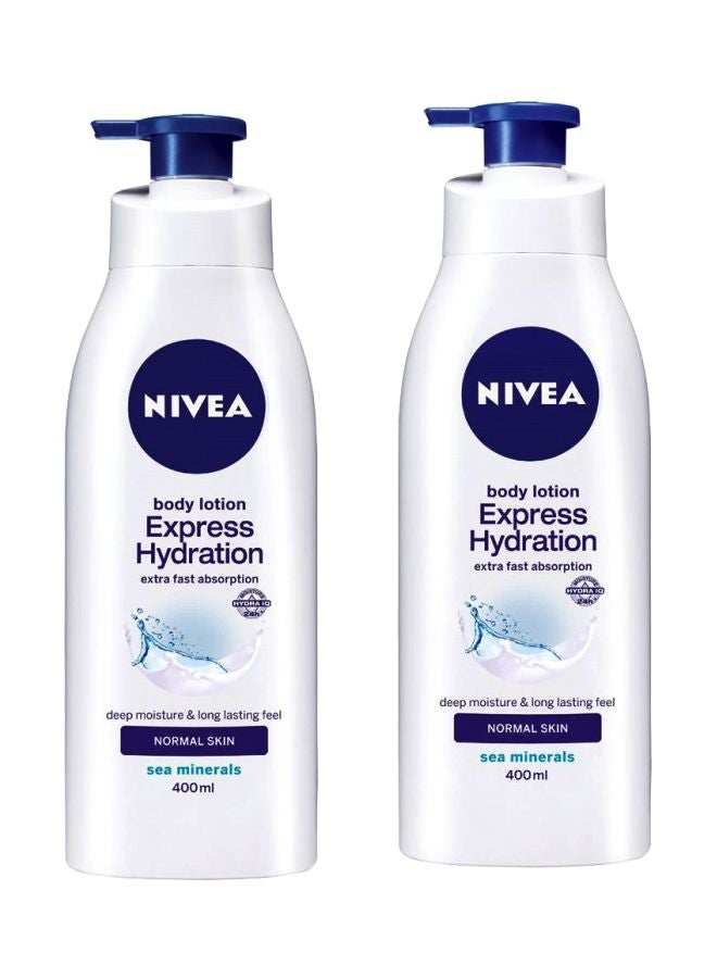 Nivea 2-Piece Express Hydration Body Lotion Set 800ml - Image 1