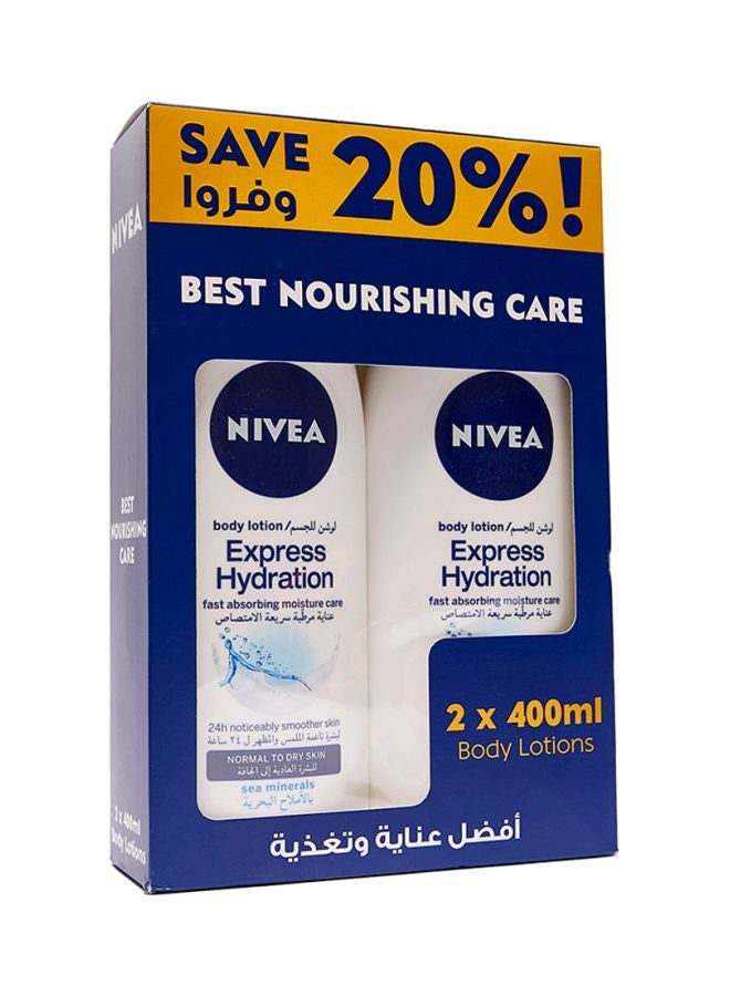Nivea 2-Piece Express Hydration Body Lotion Set 800ml - Image 2