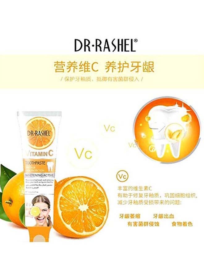 DR. RASHEL Vitamin C Whitening Active Toothpaste 120grams - Image 4
