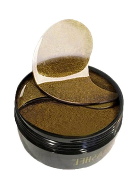 60-Piece Gold Black Pearl Hydrogel Eye Mask Brown