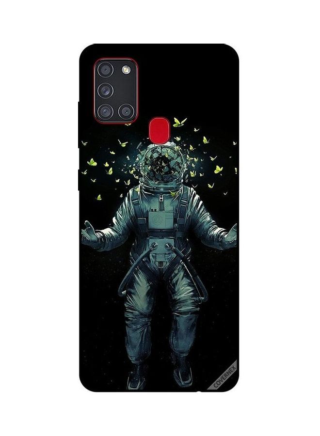 Covernex Diver And Butterflies Protective Case Cover For Samsung Galaxy A21S Multicolour