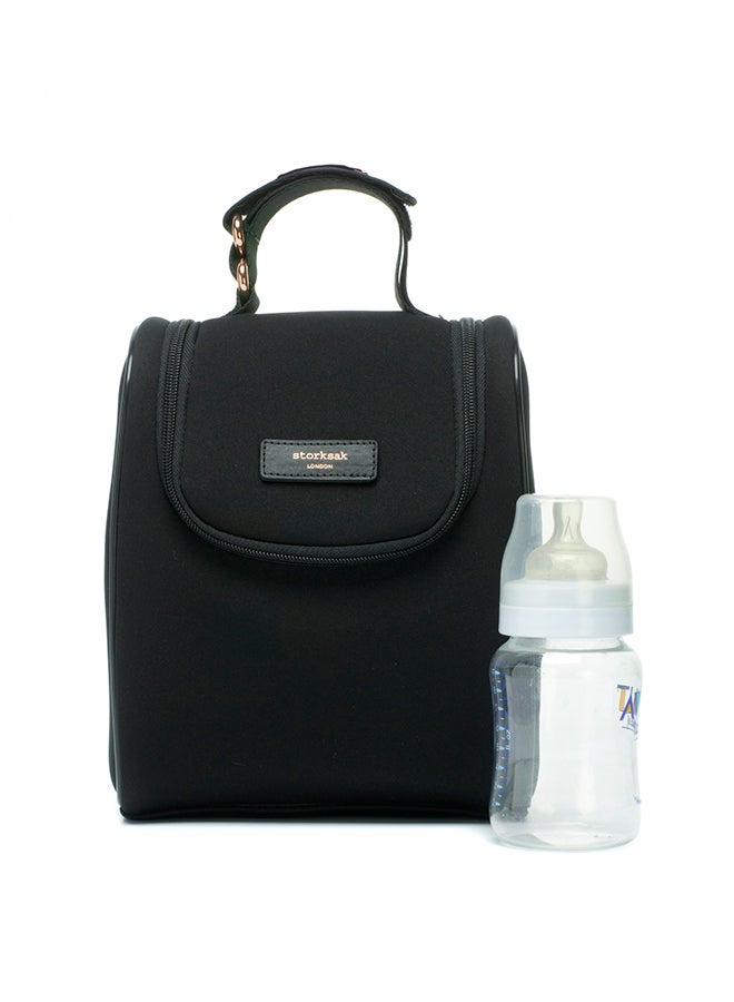 storksak - Stevie Luxe Diaper Bag - Black Scuba - Image 1