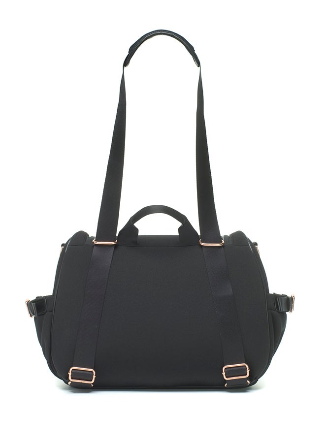 storksak Poppy Luxe Diaper Bag - Black Scuba  - Image 1