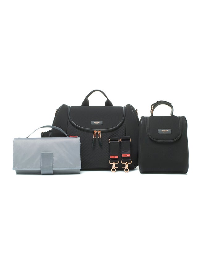 storksak Poppy Luxe Diaper Bag - Black Scuba  - Image 3