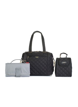 Stevie Quilted Diaper Bag - Black - v1617789715/N38190249A_1