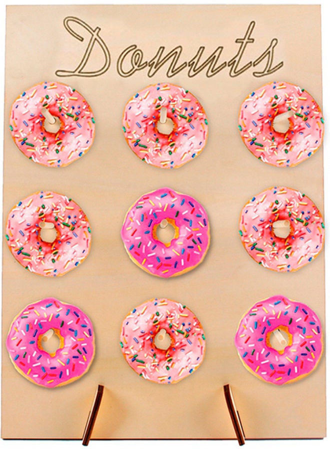 Wooden Doughnut Rack Brown 40x1.2x30cm  - Image 1