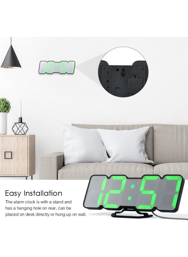 3D Wireless Remote Digital Rgb Led Alarm Clock Black/White 24.7x3x8cm - Image 3