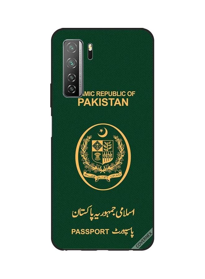 كوفرنيكس - غطاء حماية بتصميم جواز سفر باكستاني لهاتف هواوي نوفا 7SE/P40 لايت 5G متعدد الألوان - Image 1