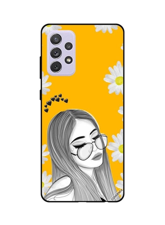 Covernex Love Imaginations Of Glasses Girl Design Protective Case Cover For Samsung Galaxy A72 Multicolour
