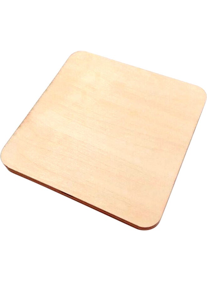 100-Piece Square Rounded Corners Wooden Chips Brown  - Image 2
