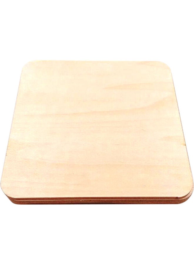 100-Piece Square Rounded Corners Wooden Chips Brown  - Image 4