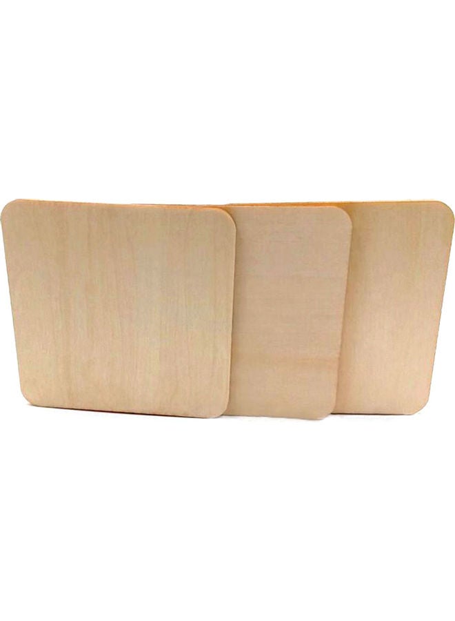 100-Piece Square Rounded Corners Wooden Chips Brown  - Image 5